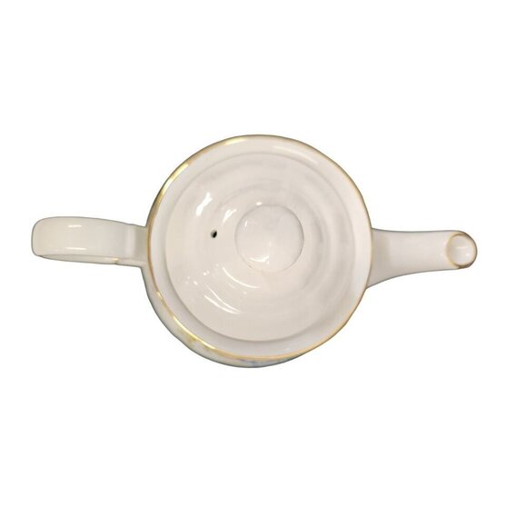 Vintage Royal Oak Floral Porcelain Teapot With Gold Trim - Picture 10 of 11